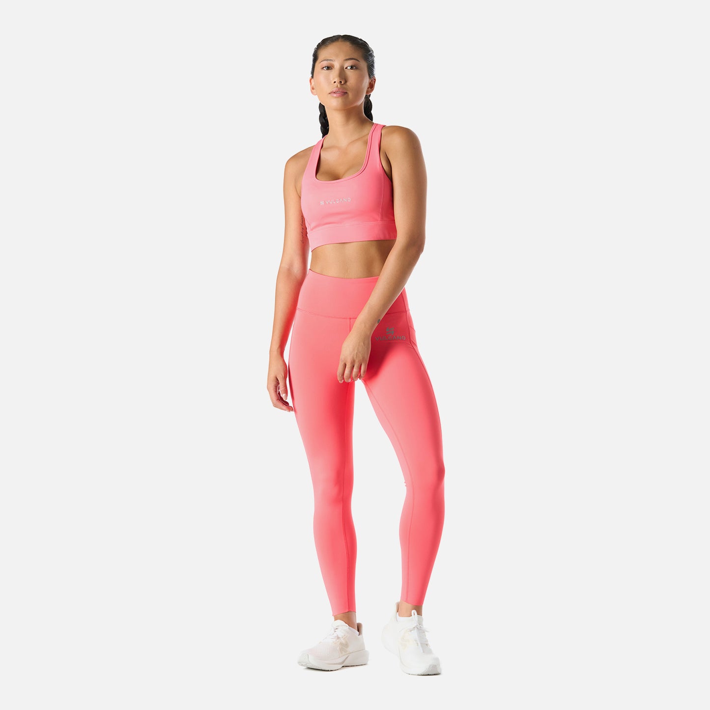 Calza Mujer Built To Move Compressive 7/8 Super High Rise Leggins Coral Vulcano