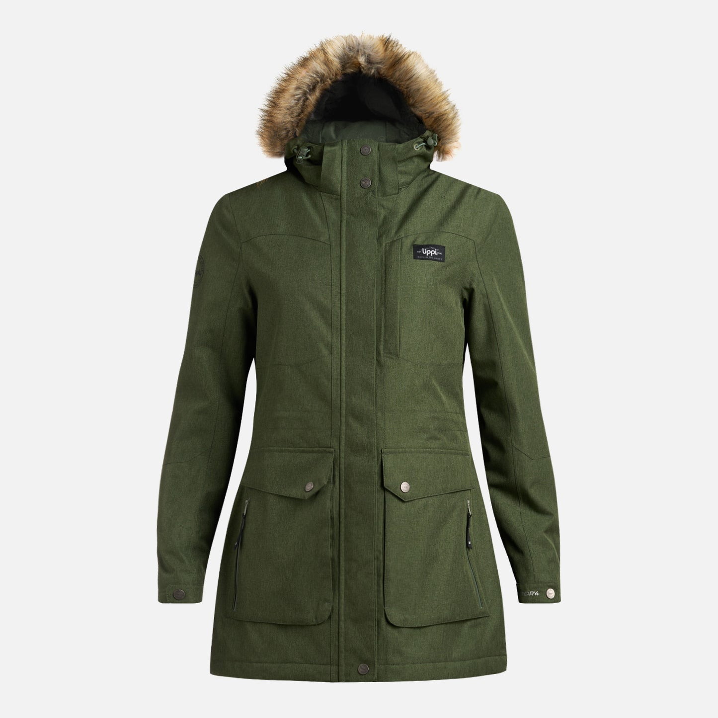 Chaqueta Mujer Roble B-Dry Hoody Jacket Melange Verde Lippi