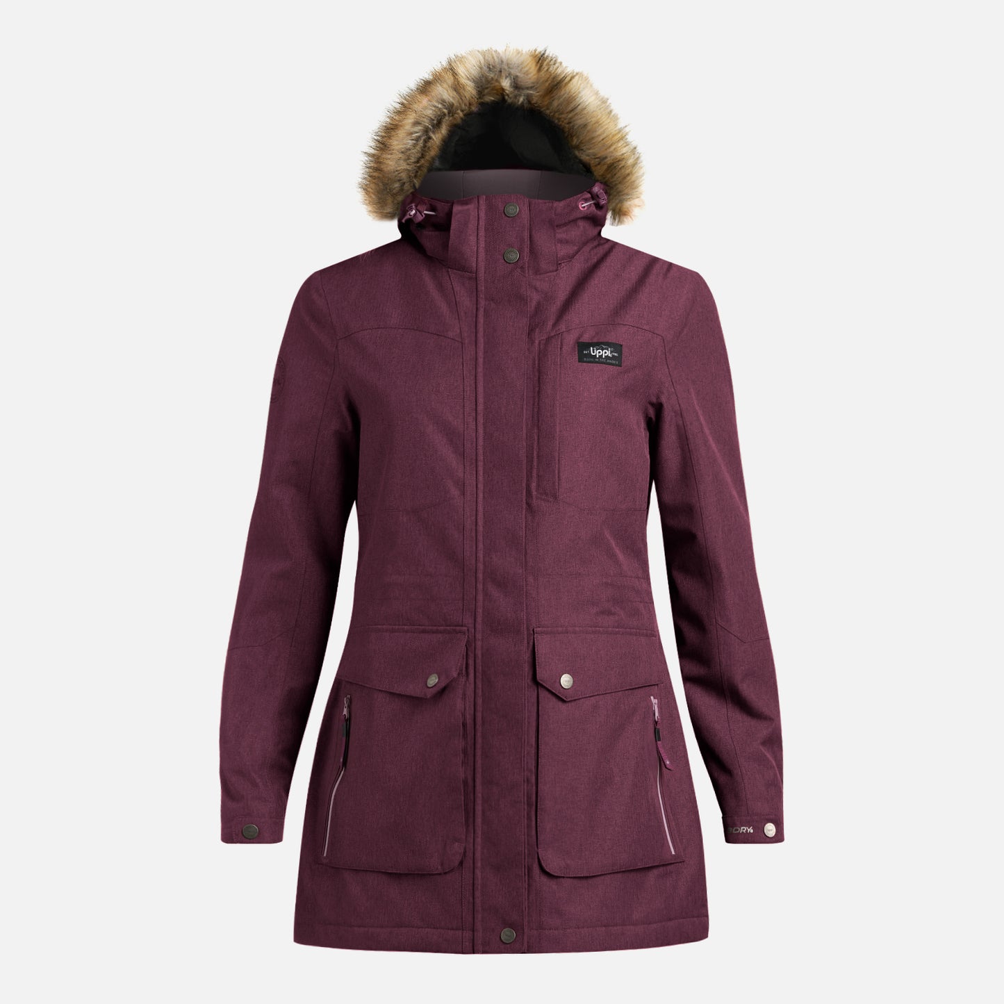 Chaqueta Mujer Roble B-Dry Hoody Jacket Melange Vino Lippi