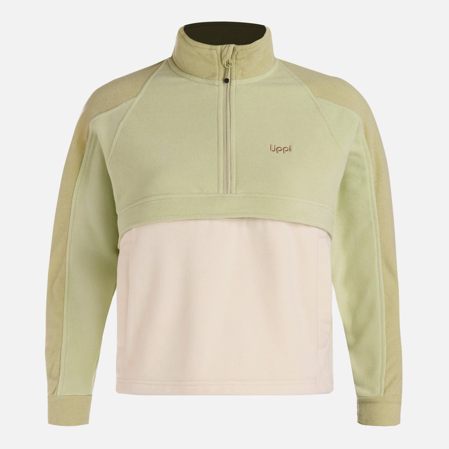 Polar Teen Girl Fireplace 1/4 Zip Sweatshirt Verde manzana Lippi