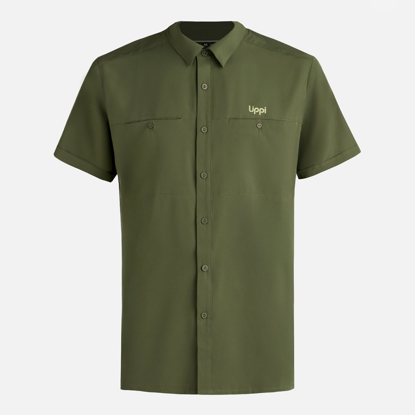 Camisa Hombre Wallace Short Sleeve Q-Dry Shirt Verde Musgo Lippi