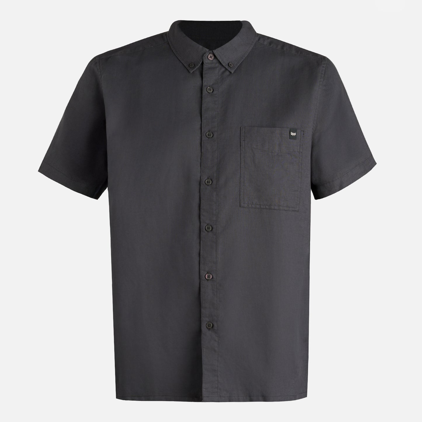 Camisa Hombre Terrain Linen Shirt Gris Medio Lippi