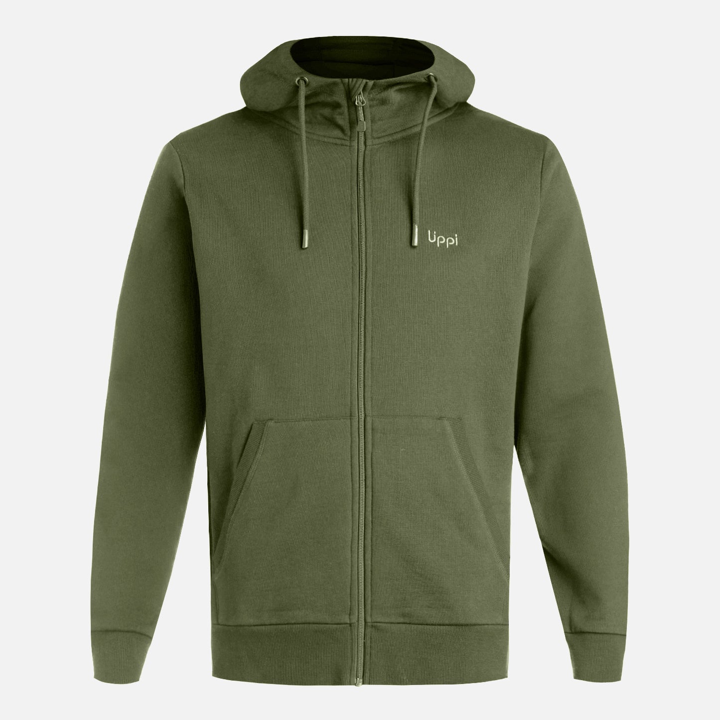 Polerón Hombre Ulmo Full Zip Hoody Sweatshirt Verde Musgo Lippi