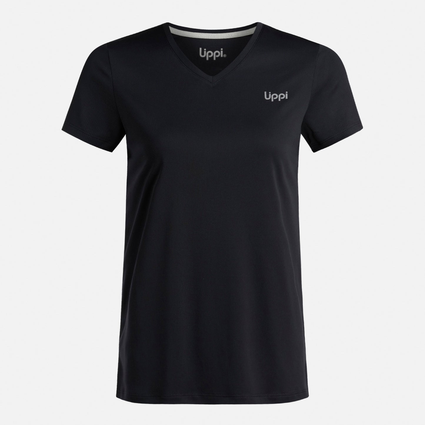 Polera Mujer Core V-Neck Q-Dry T-Shirt Negro Lippi