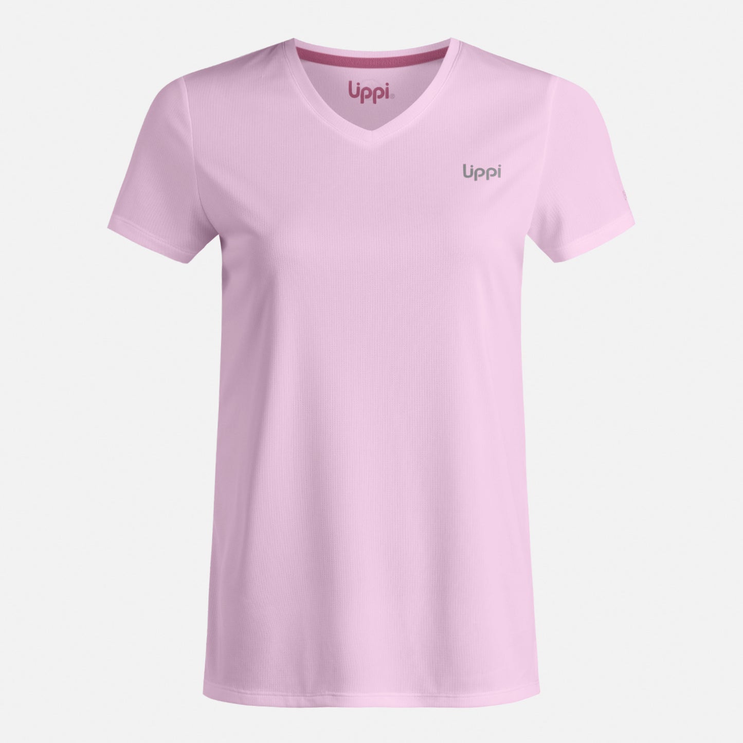 Polera Mujer Core V-Neck Q-Dry T-Shirt Rosa Lippi