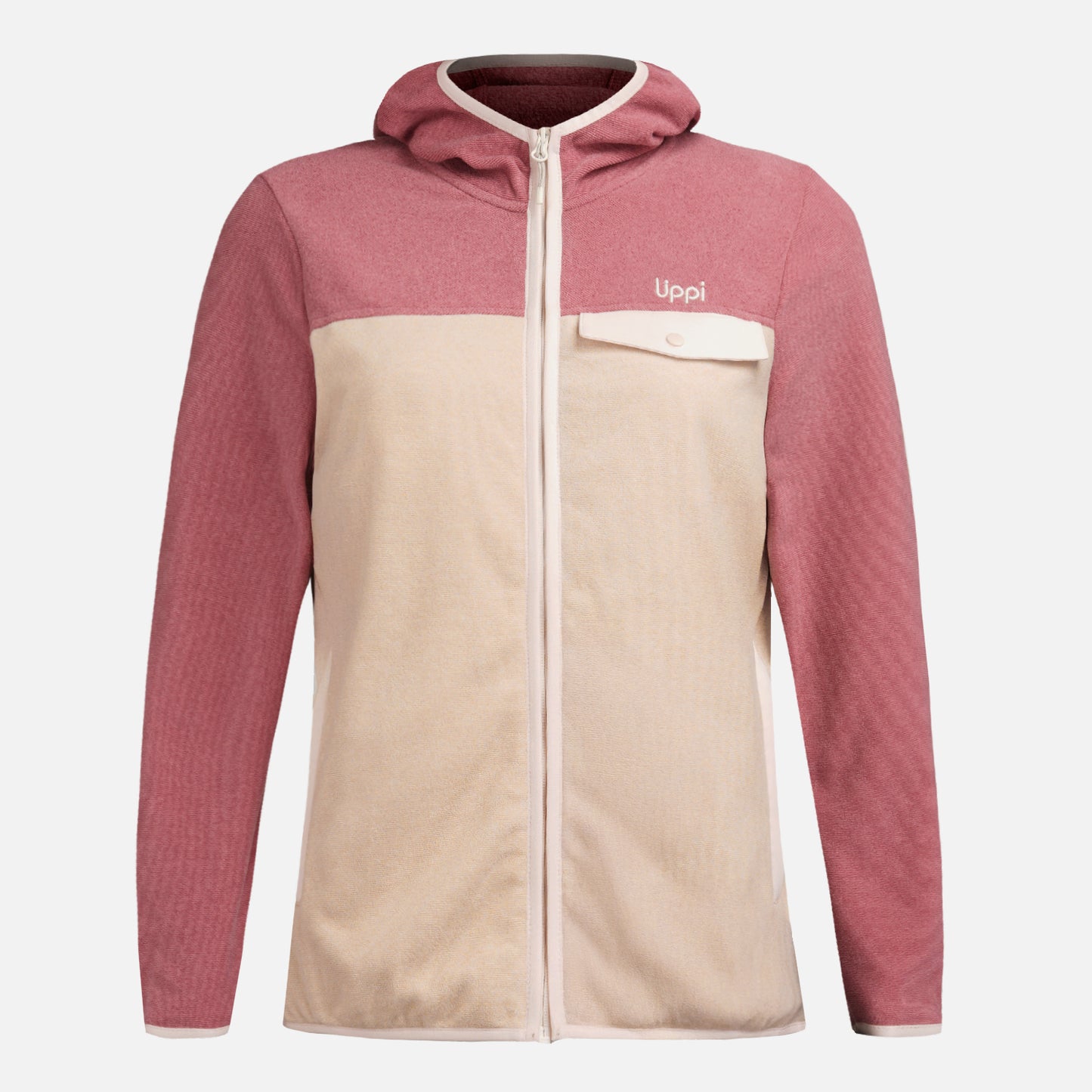 Polar Mujer Fireplace Full Zip Hoody Sweatshirt Rosa Oscuro Lippi