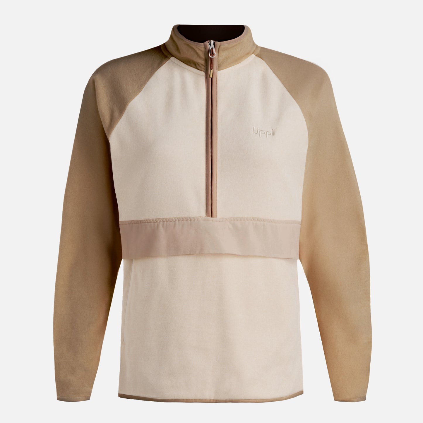 Polar Mujer Fireplace 1/4 Zip Sweatshirt Crema Lippi