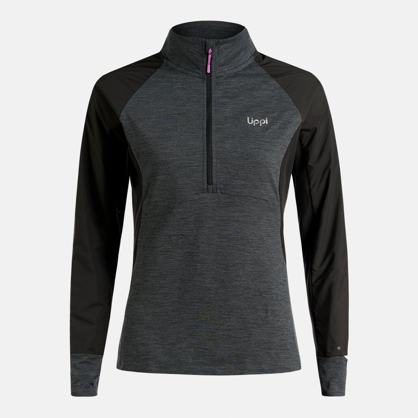 Polerón Mujer Egger 1/4 Zip Negro Lippi