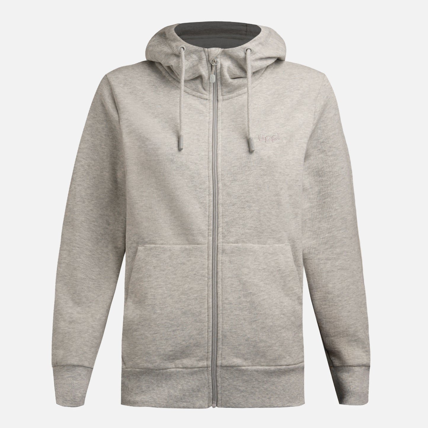 Polerón Mujer Ulmo Full Zip Hoody Sweatshirt Gris Melange Lippi