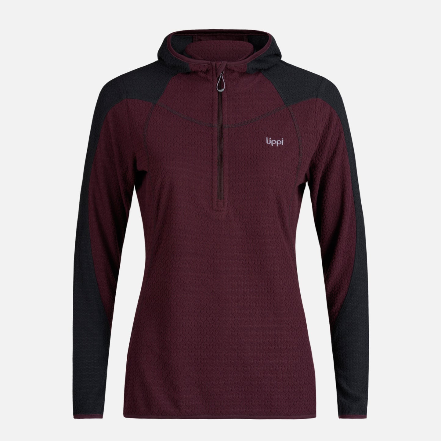 Poleron Mujer Jacaranda Nano-F 14 Zip Hoody Burdeo Lippi