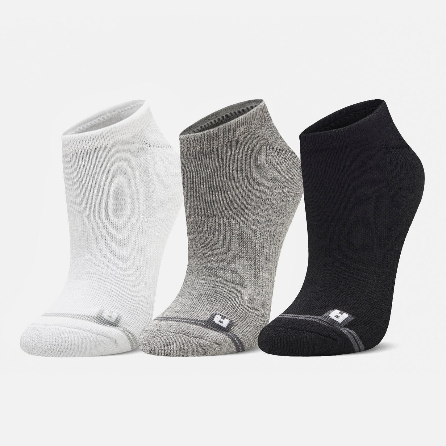 Calcetines Logo Lippi Pack No Show Negro Blanco Gris Lippi