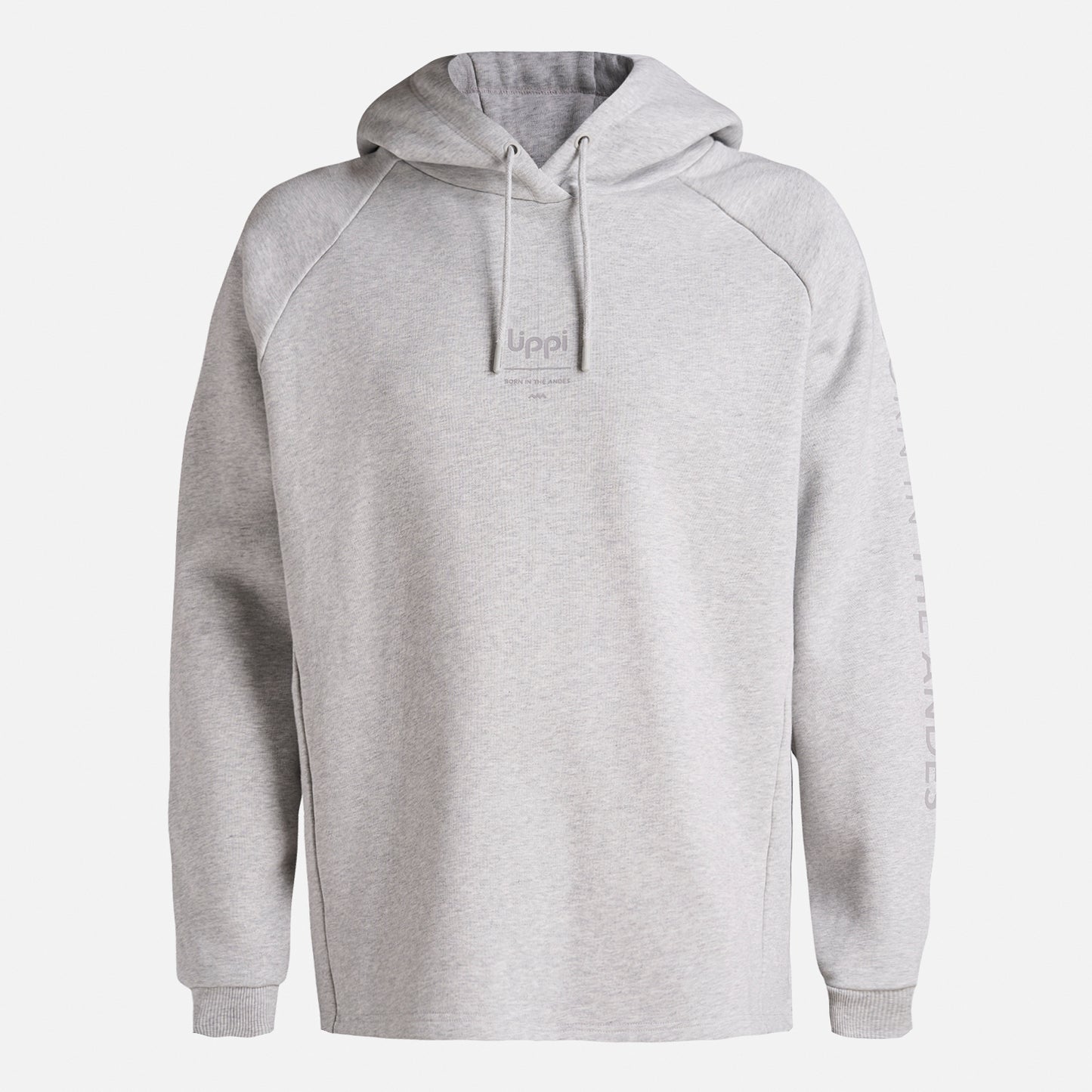 Polerón Hombre Heavy Duty Hoody Sweatshirt Melange Gris Claro Lippi