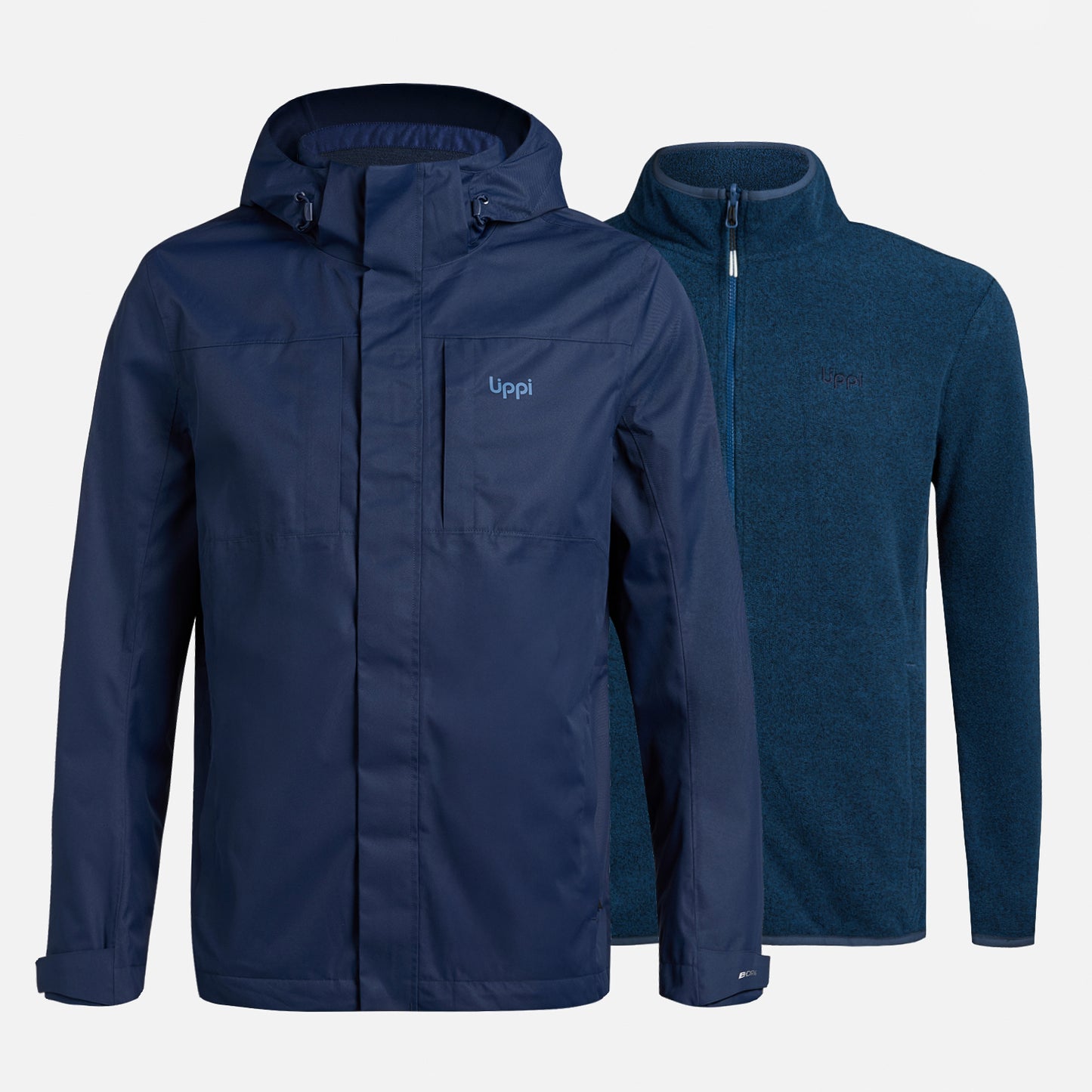 Chaqueta Hombre Tres Cruces Fusion-3 Hoody Jacket Azul Marino Lippi