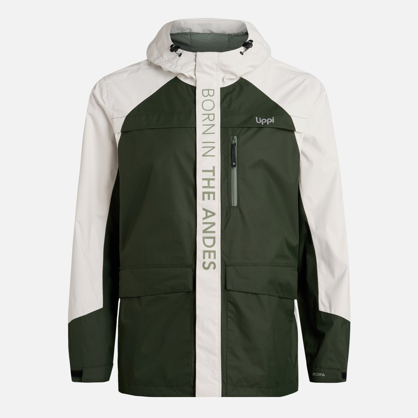 Chaqueta Hombre Streetwise B-Dry Hoody Jacket Verde Militar Lippi