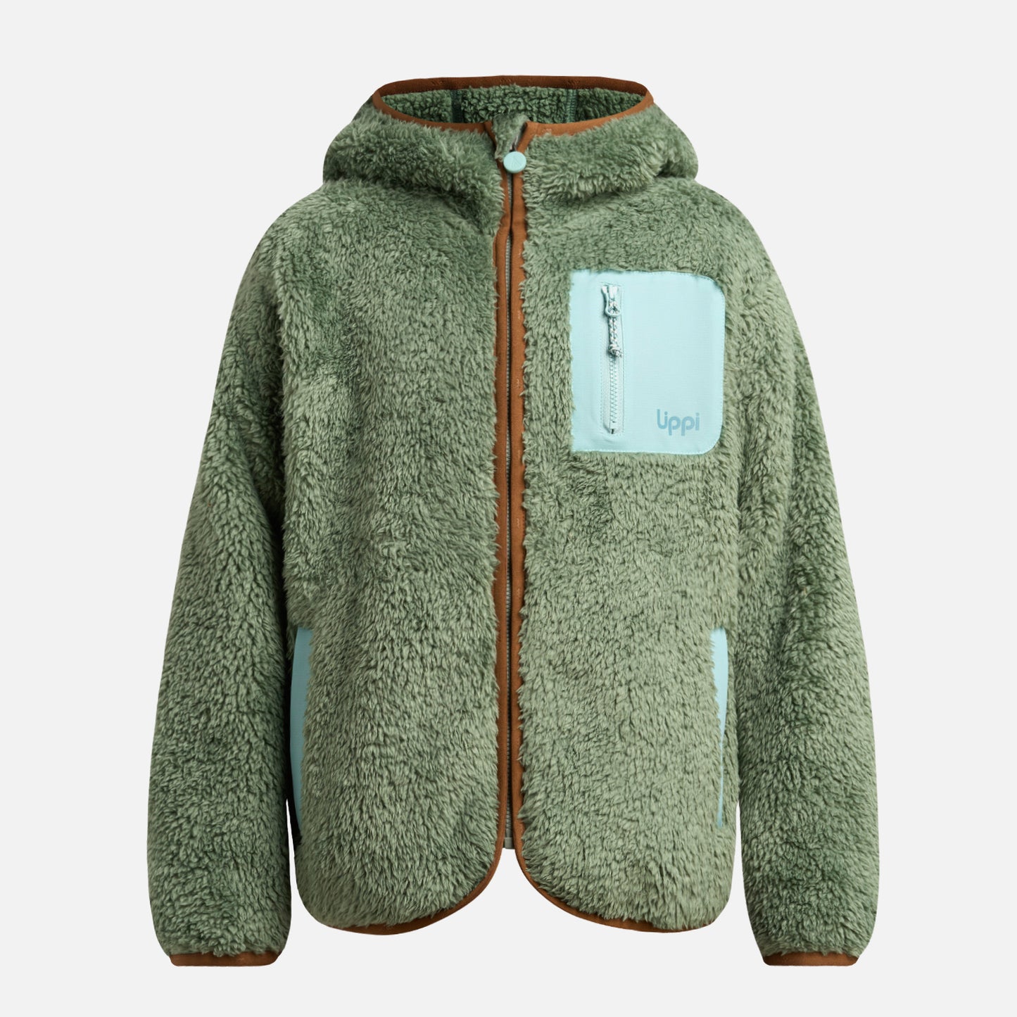 Polar Niño Bear Shaggy-Pro Hoody Jacket Jade Oscuro Lippi