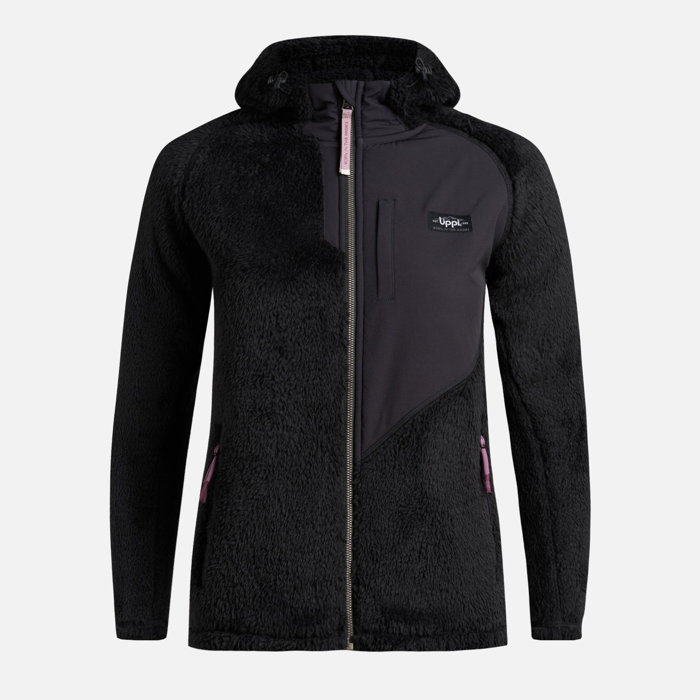 Polar Teen Girl Bear Shaggy-Pro Hoody Jacket Negro Lippi