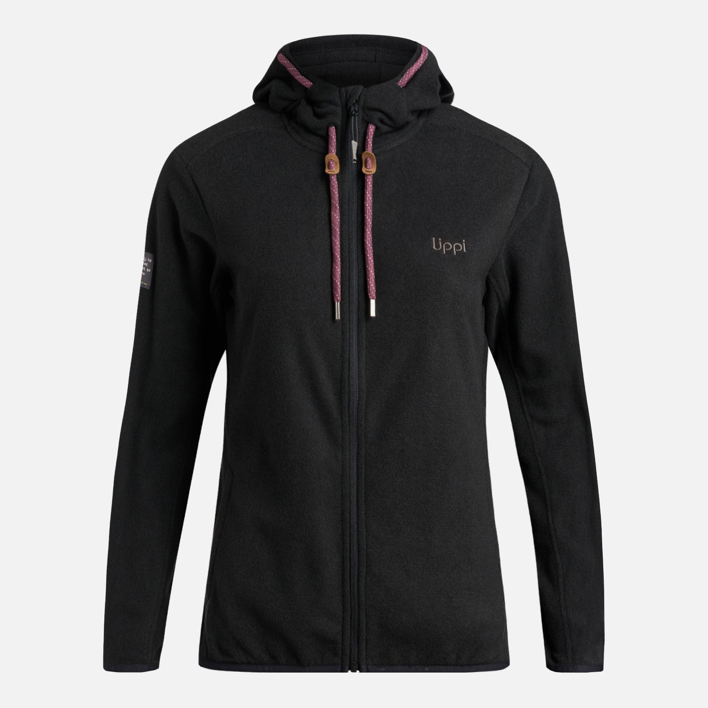 Polerón Teen Girl Stripes Nano-F Full Zip Hoody Negro Lippi