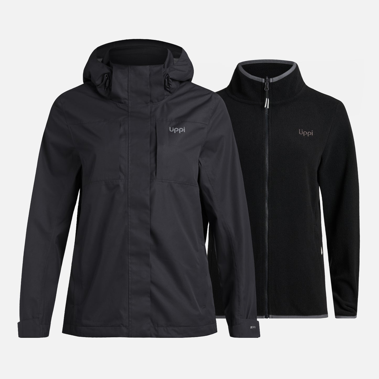 Chaqueta Mujer Tres Cruces Fusion-3 Hoody Jacket Negro Lippi