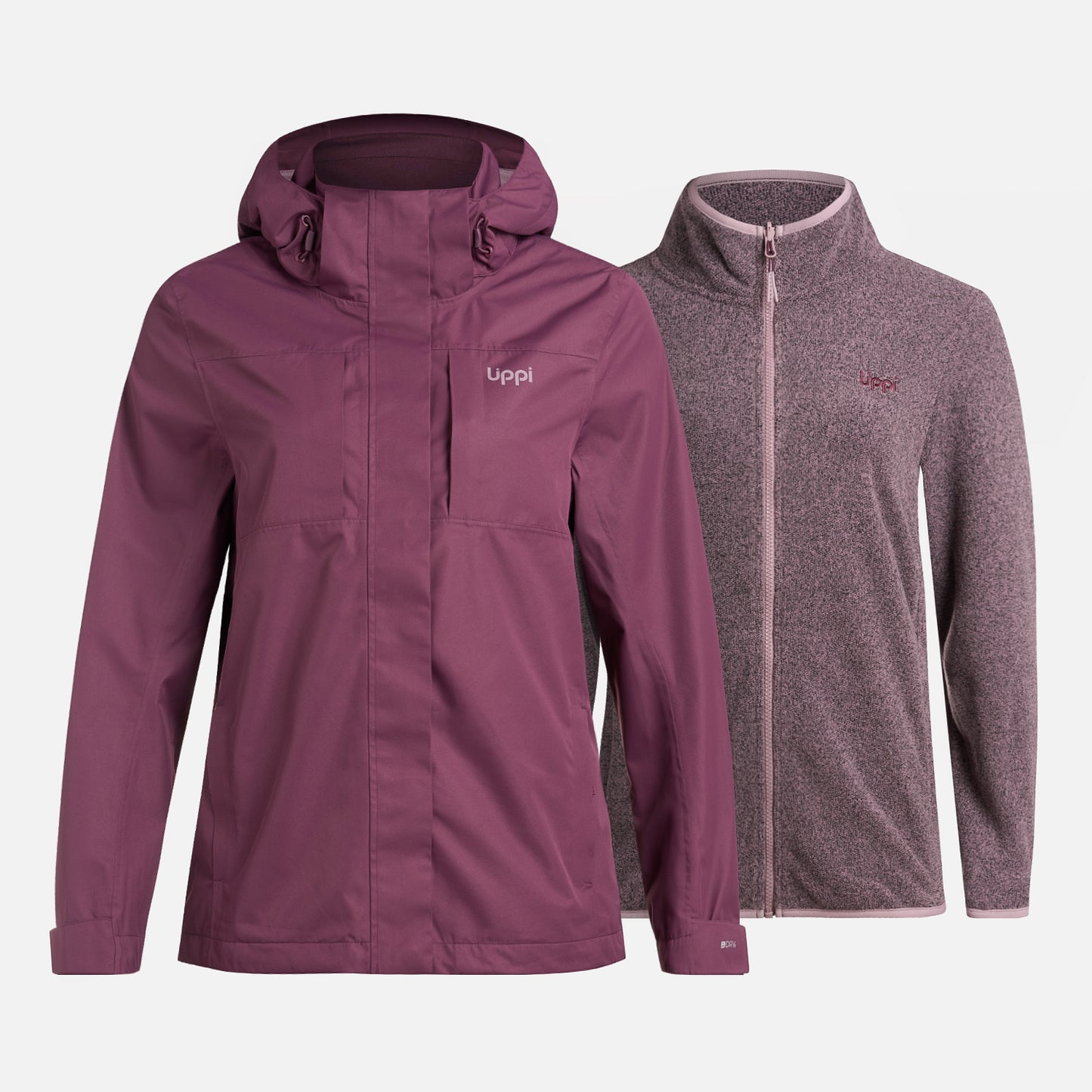 Chaqueta Mujer Tres Cruces Fusion-3 Hoody Jacket Vino Lippi