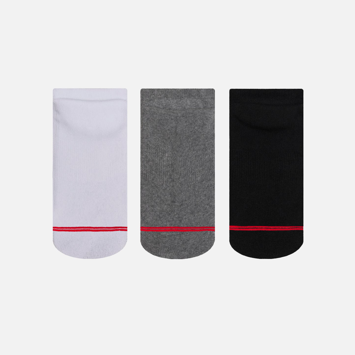 Calcetines Logo Lippi Pack No Show Negro Blanco Gris Lippi