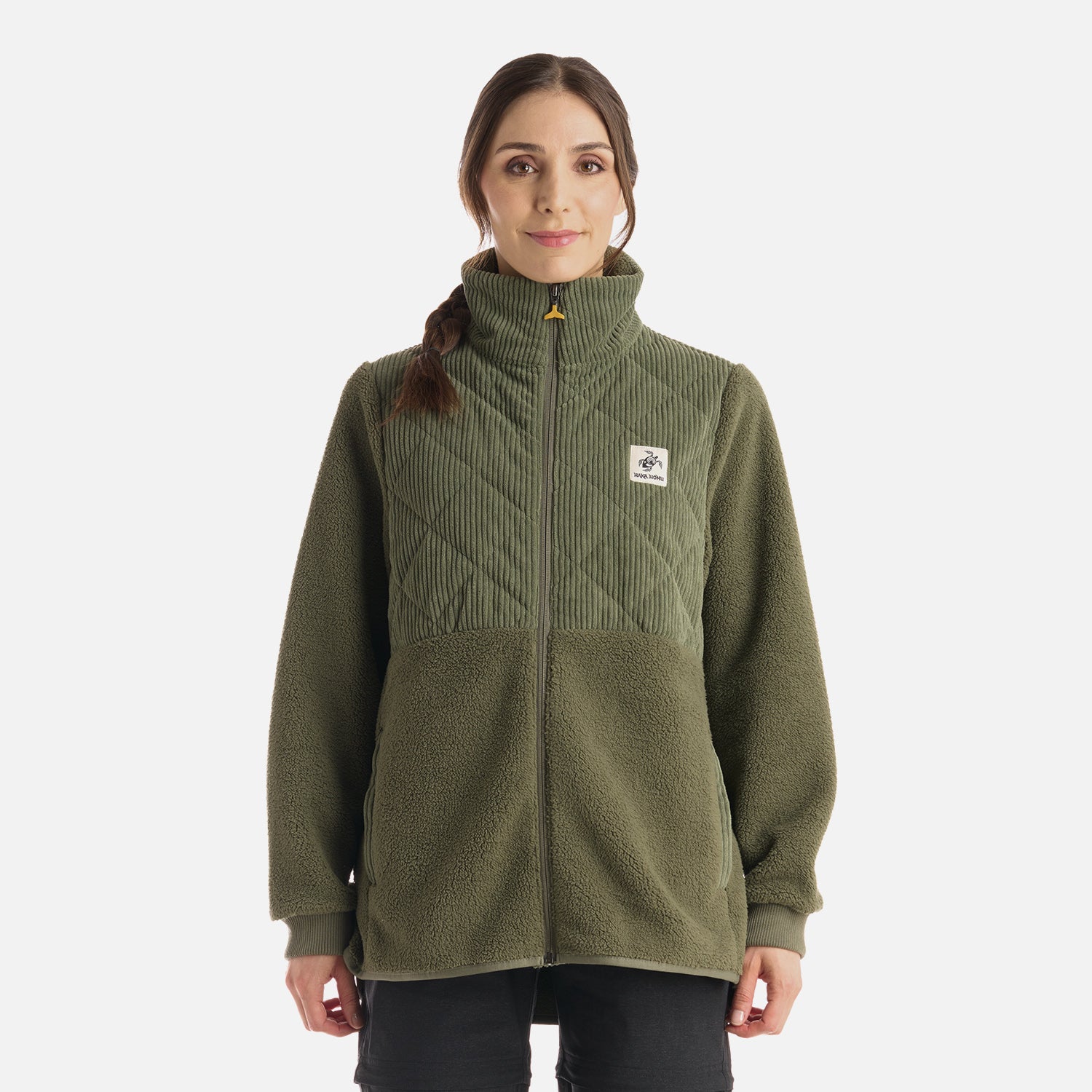 Polerón Mujer Puerto Verde Oliva Haka Honu – LippiOutdoor - Main Image