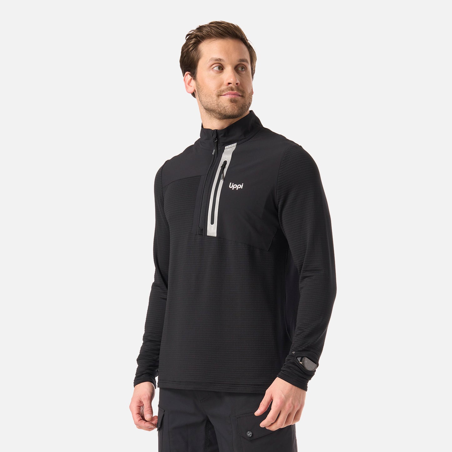 Polerón Hombre Karova Nano-F 1/4 Zip Negro Lippi