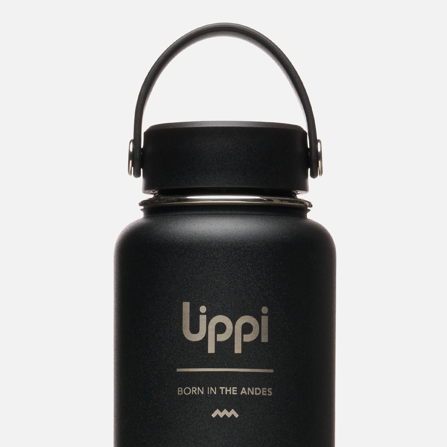 Botella Light Steel Wide Top Bottle 950 ML Negro Lippi
