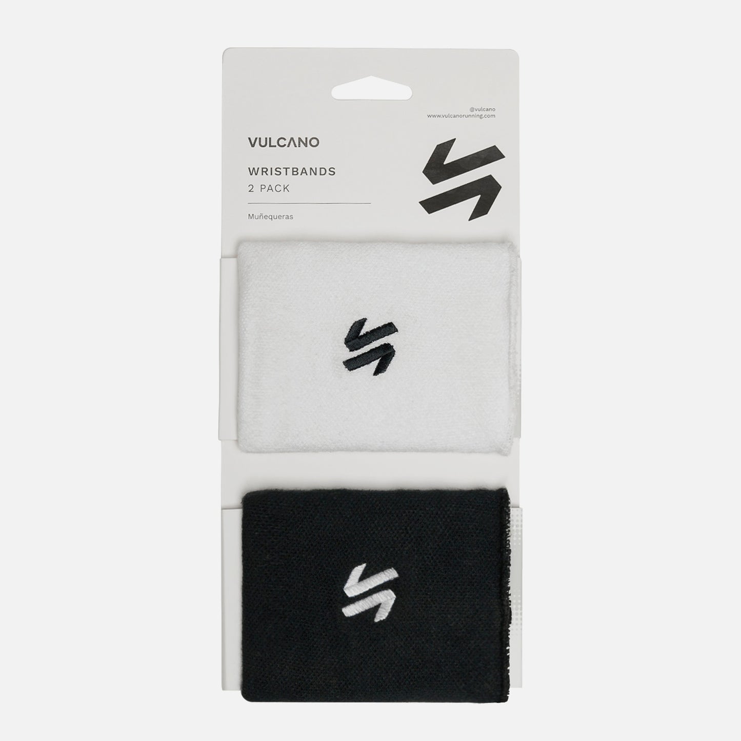 Muñequeras Vulcano Wristbands Pack Negro / Blanco Vulcano