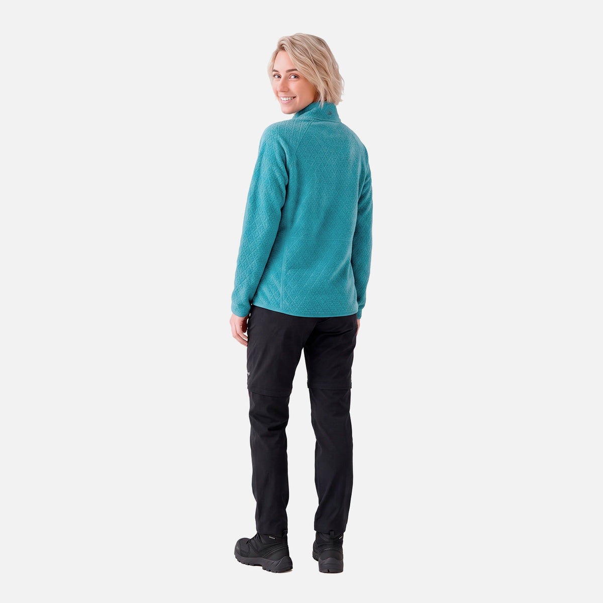 Polerón Mujer Jacaranda Nano-F 1/4 Zip Petroleo Claro Lippi