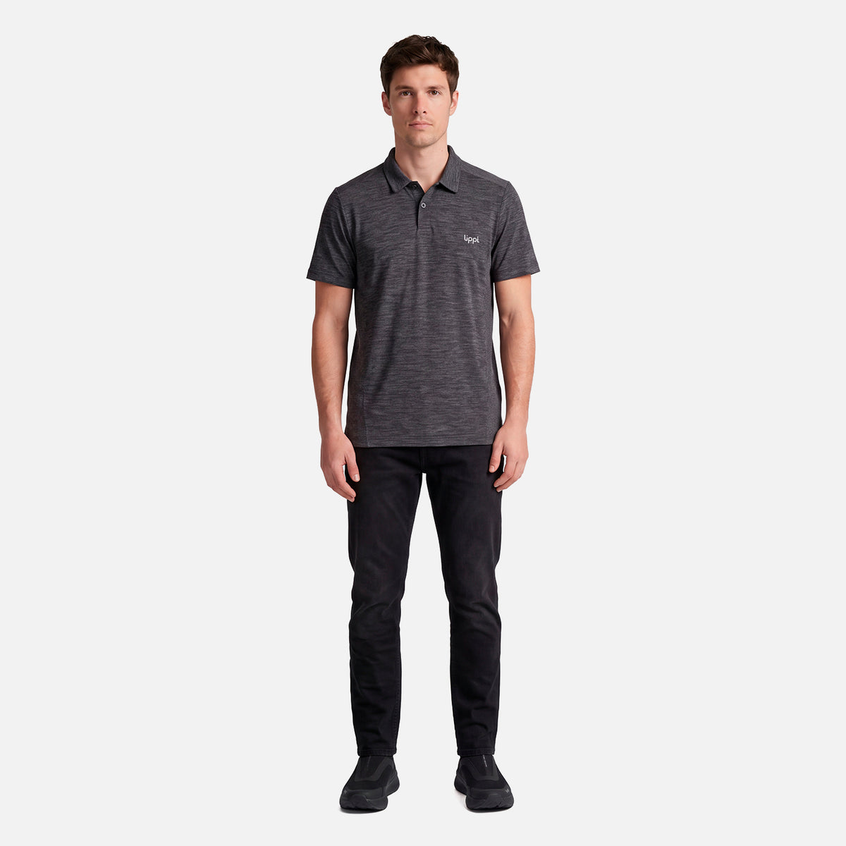Polera Hombre B-Classic Seamless Polo Negro Lippi