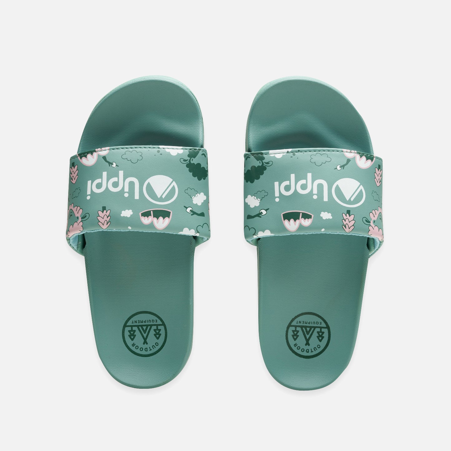 Sandalia Niña Insigne Slide Kids Turquesa Rosa Lippi