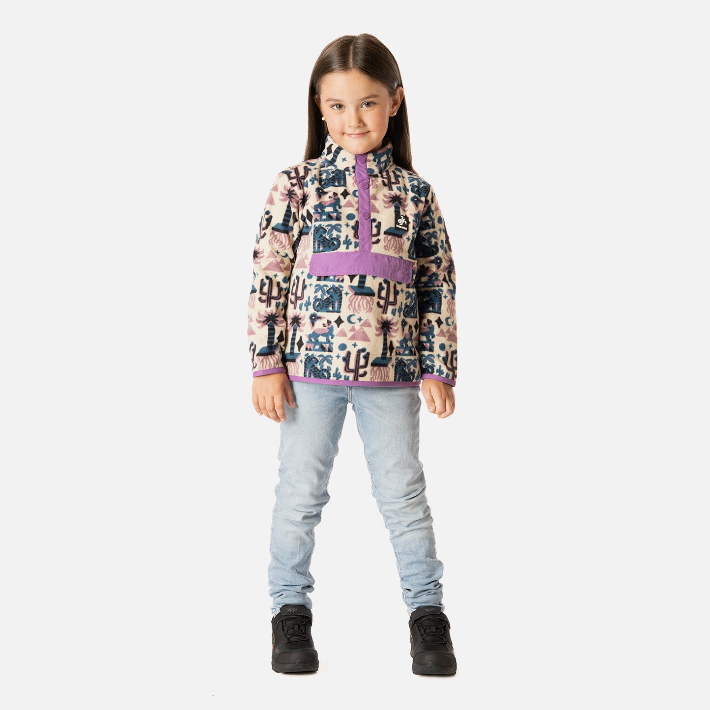 Polar Niña Tokerau Poki Print Crema Haka Honu
