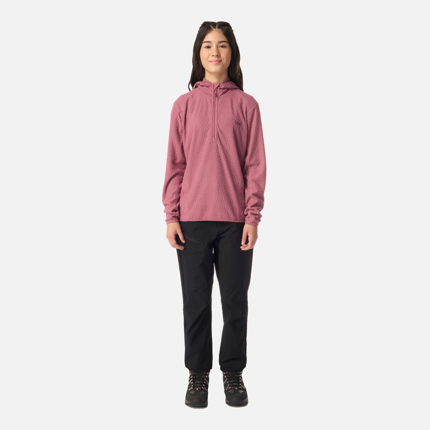 Polerón Teen Girl Mild Nano-F 1/4 Zip Hoody Rosado Oscuro Lippi