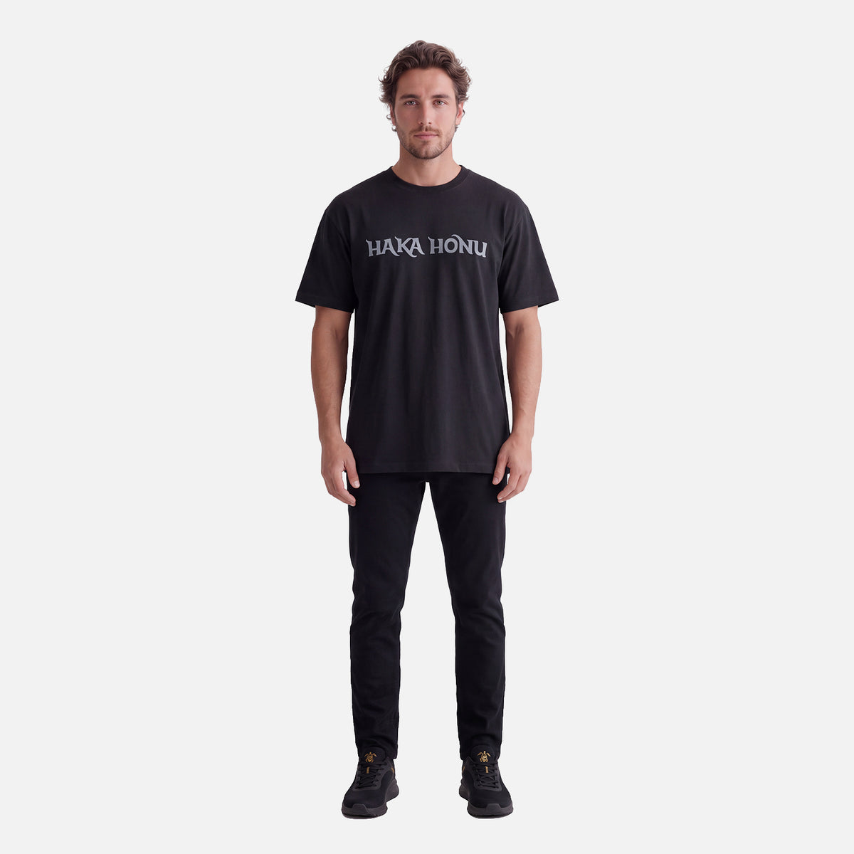 Polera Hombre Logo Negro Haka Honu