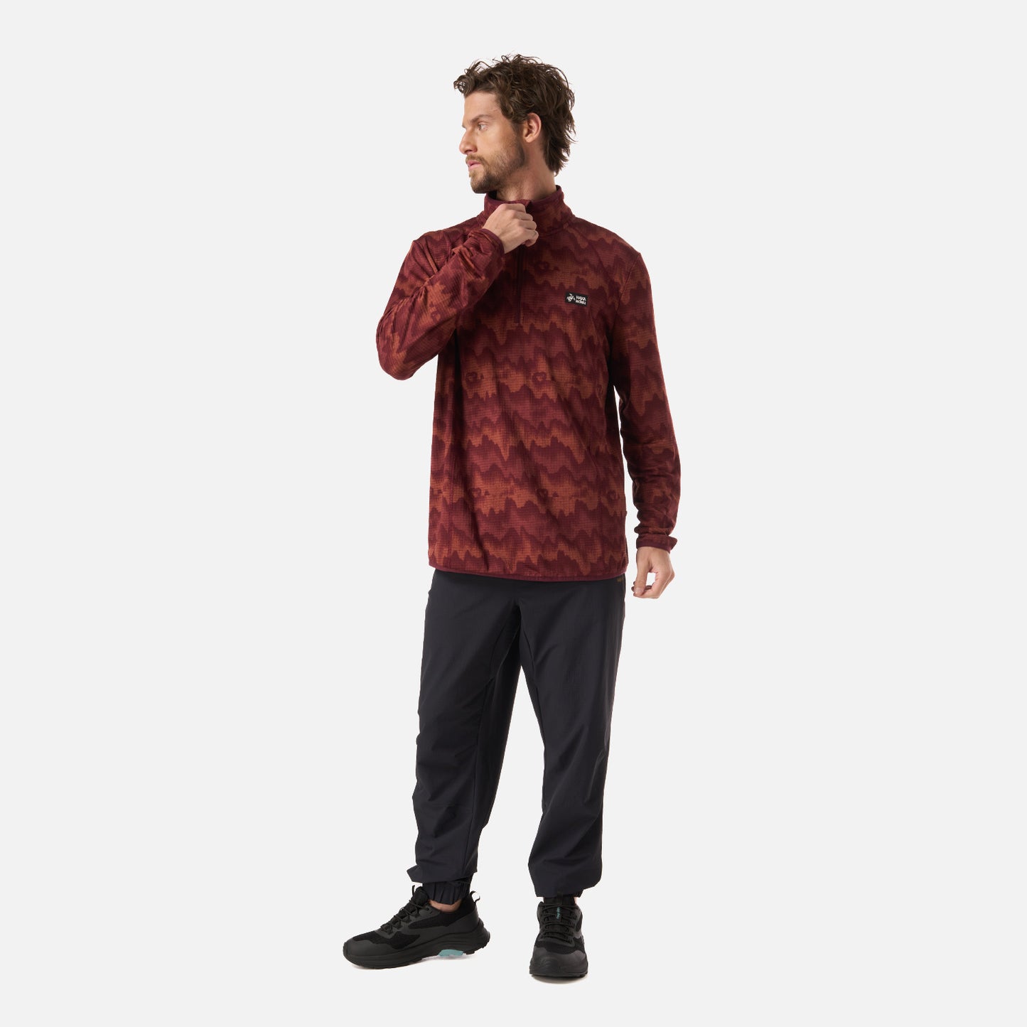 Polerón Hombre Taina Print Burdeo Haka Honu