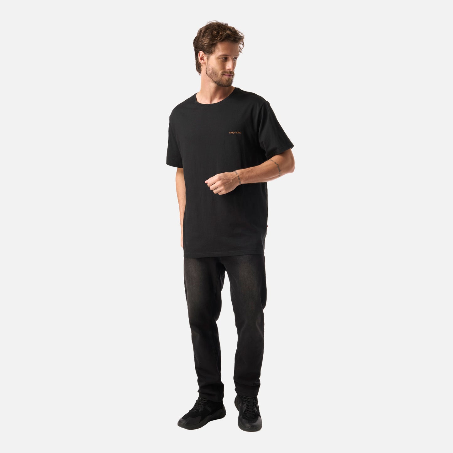 Polera Hombre Polo Negro Haka Honu