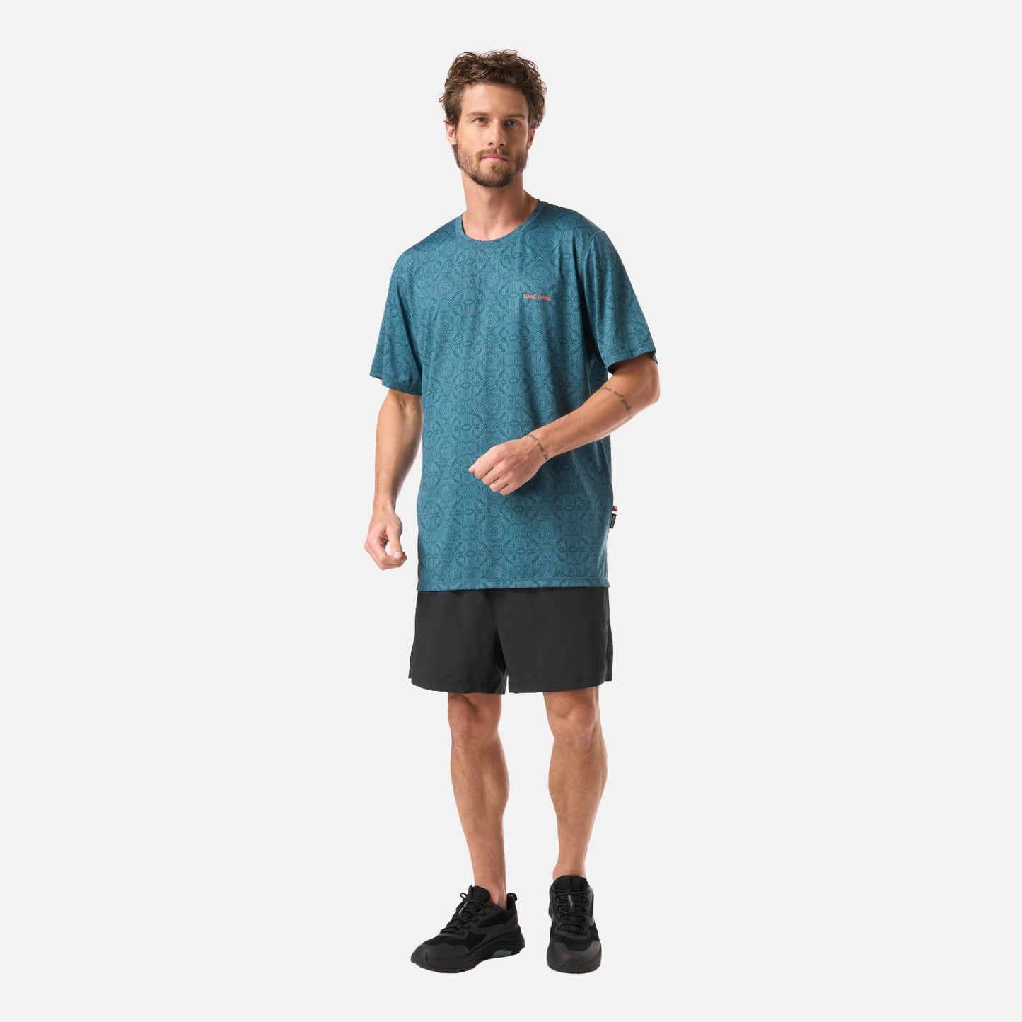 Polera Hombre Sudala Print Petroleo Haka Honu