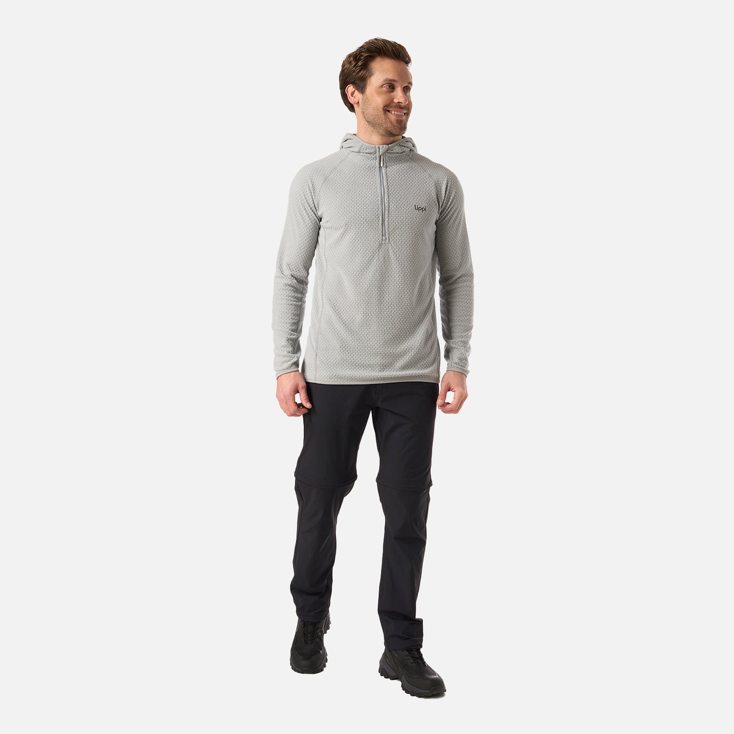 Polerón Hombre Jacaranda Nano-F 1/4 Zip Hoody Gris Lippi