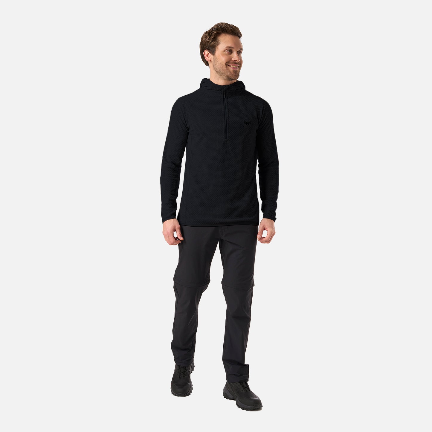 Polerón Hombre Jacaranda Nano-F 1/4 Zip Hoody Negro Lippi