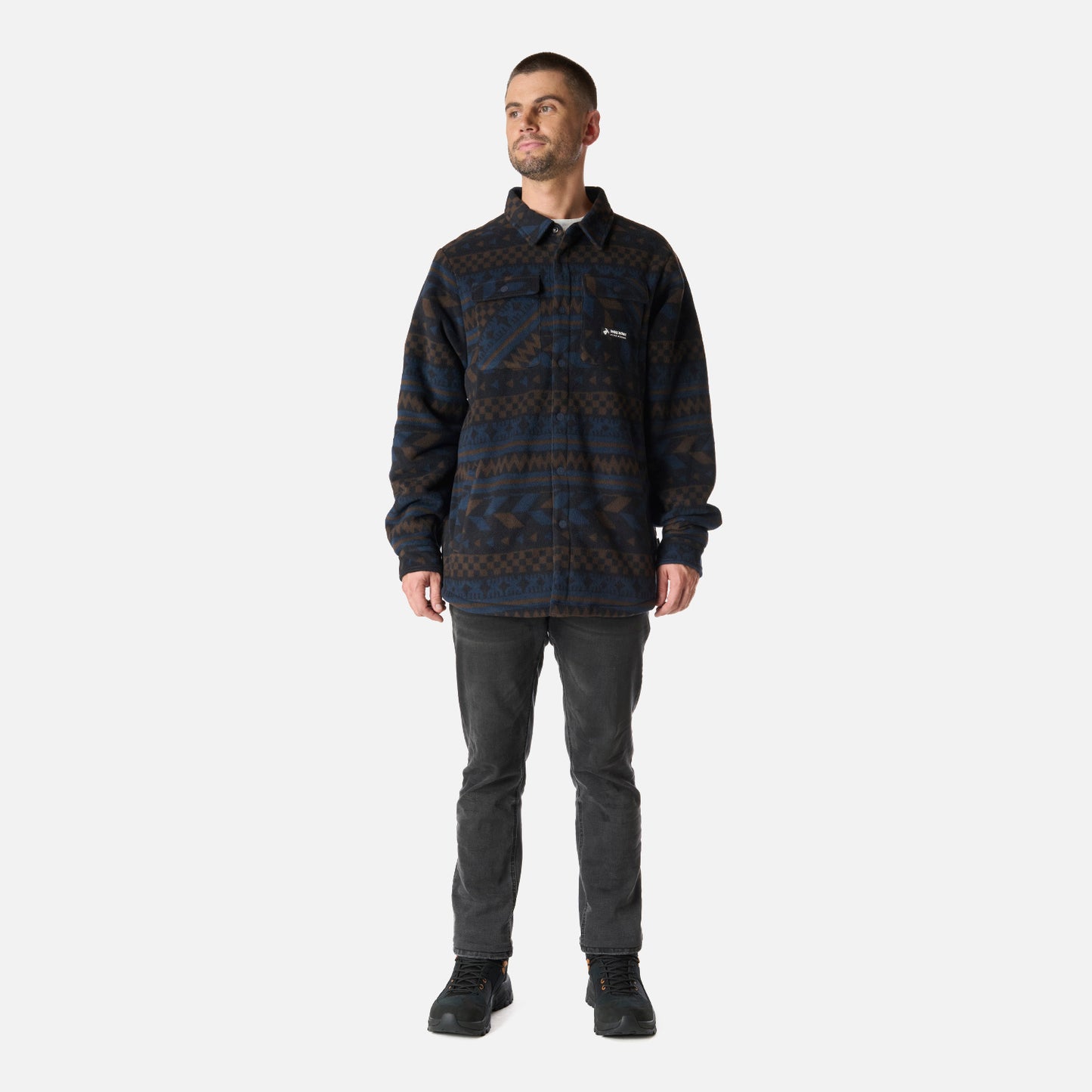 Camisa Hombre Cuentiao Print Azul Noche Haka Honu
