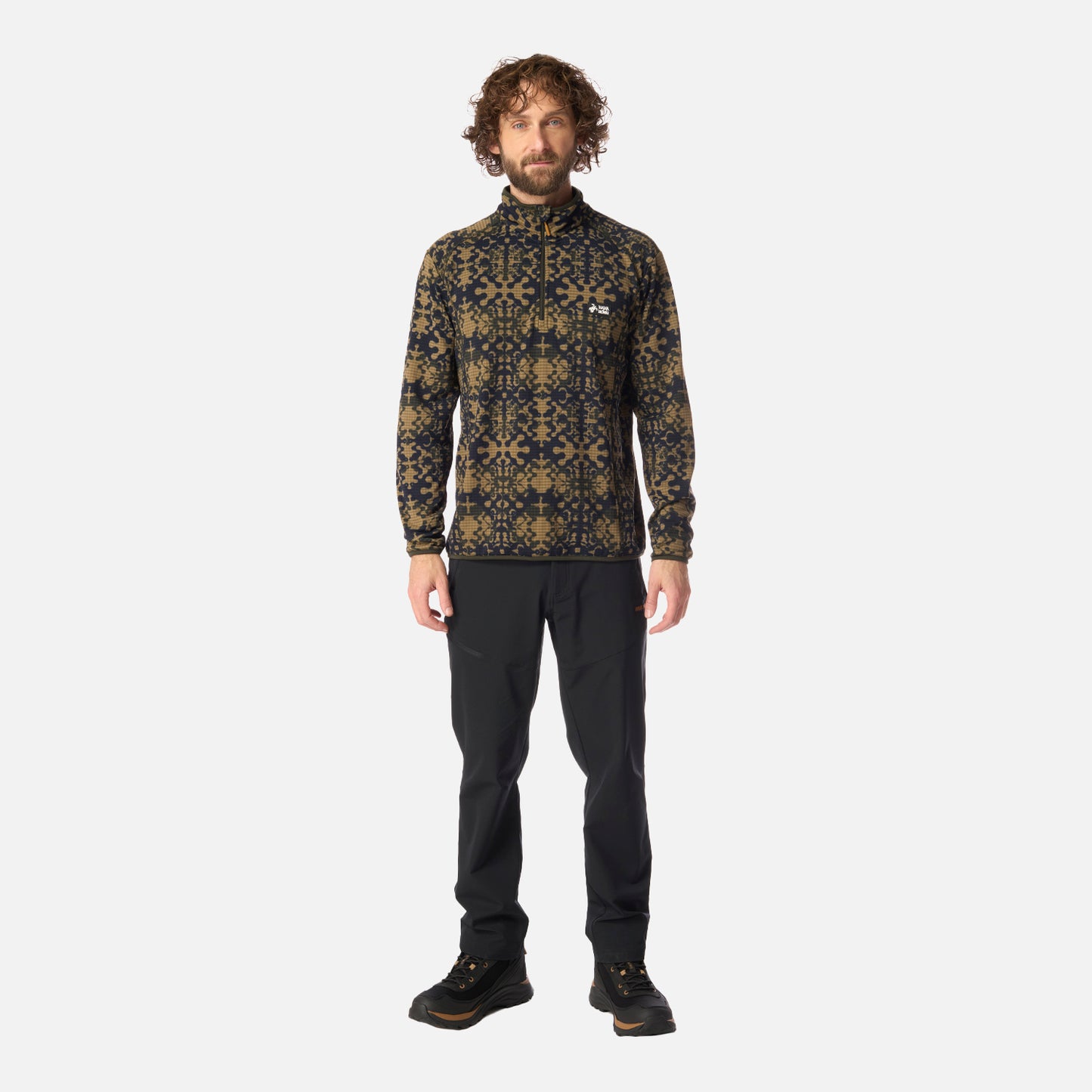 Polerón Hombre Taina Print Verde Militar Haka Honu