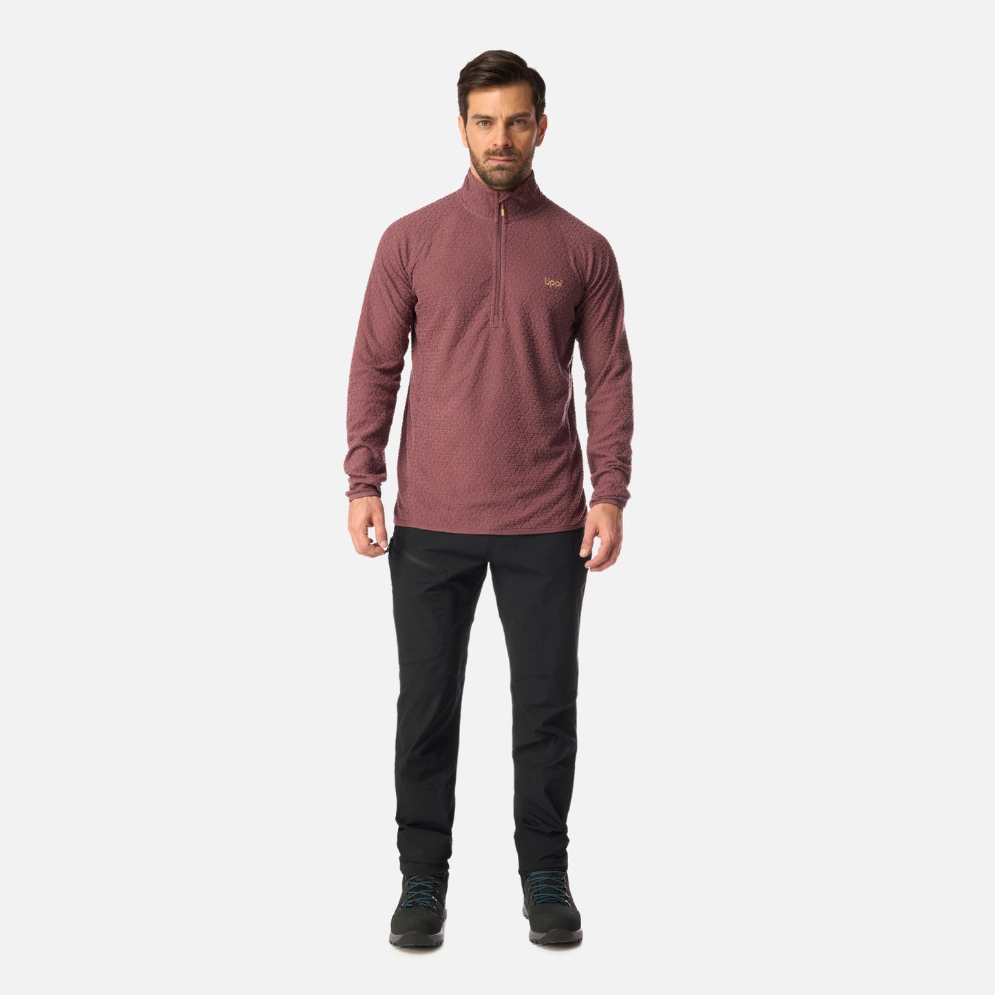 Polerón Hombre Jacaranda Nano-F 1/4 Zip Vino Lippi