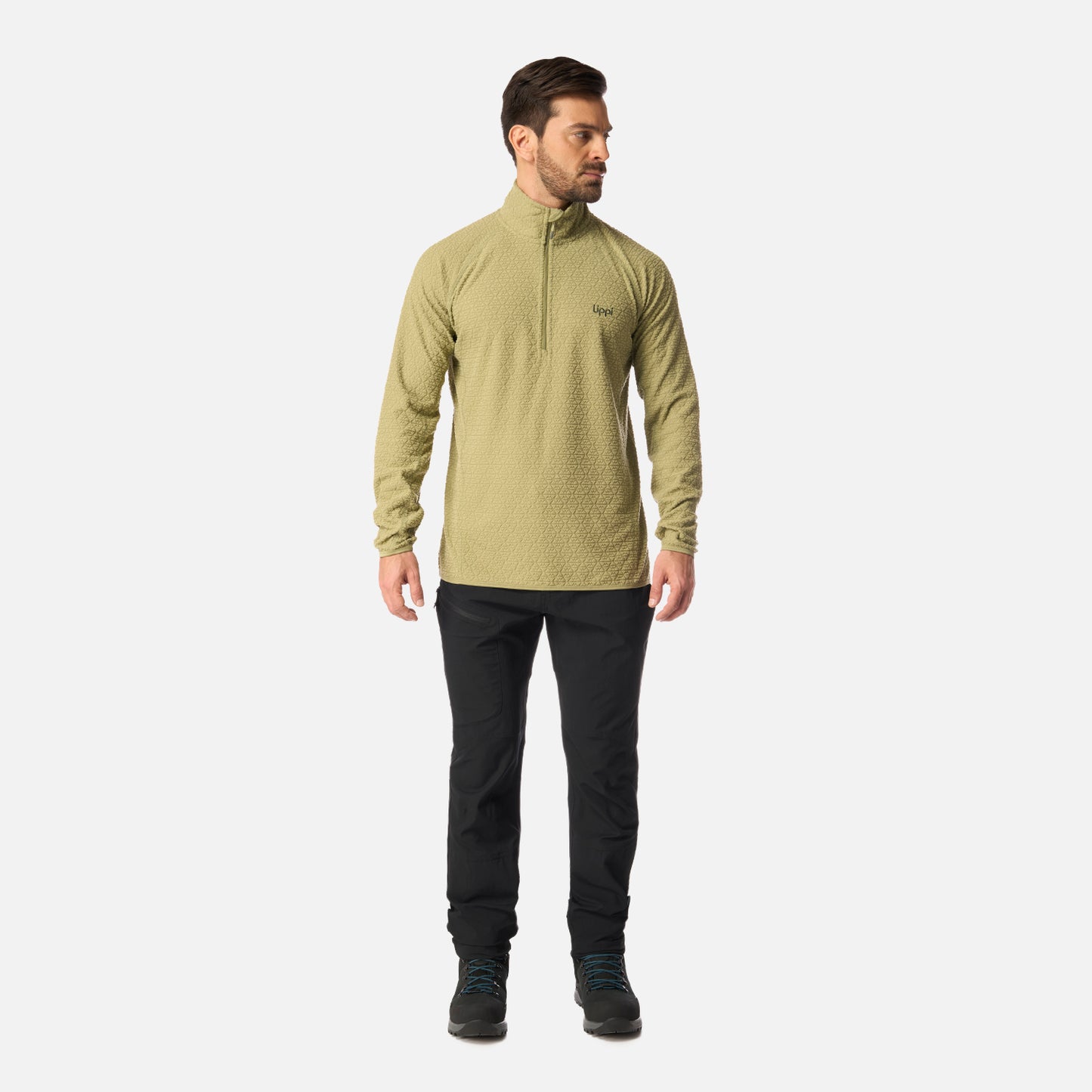 Polerón Hombre Jacaranda Nano-F 1/4 Zip Verde Lippi