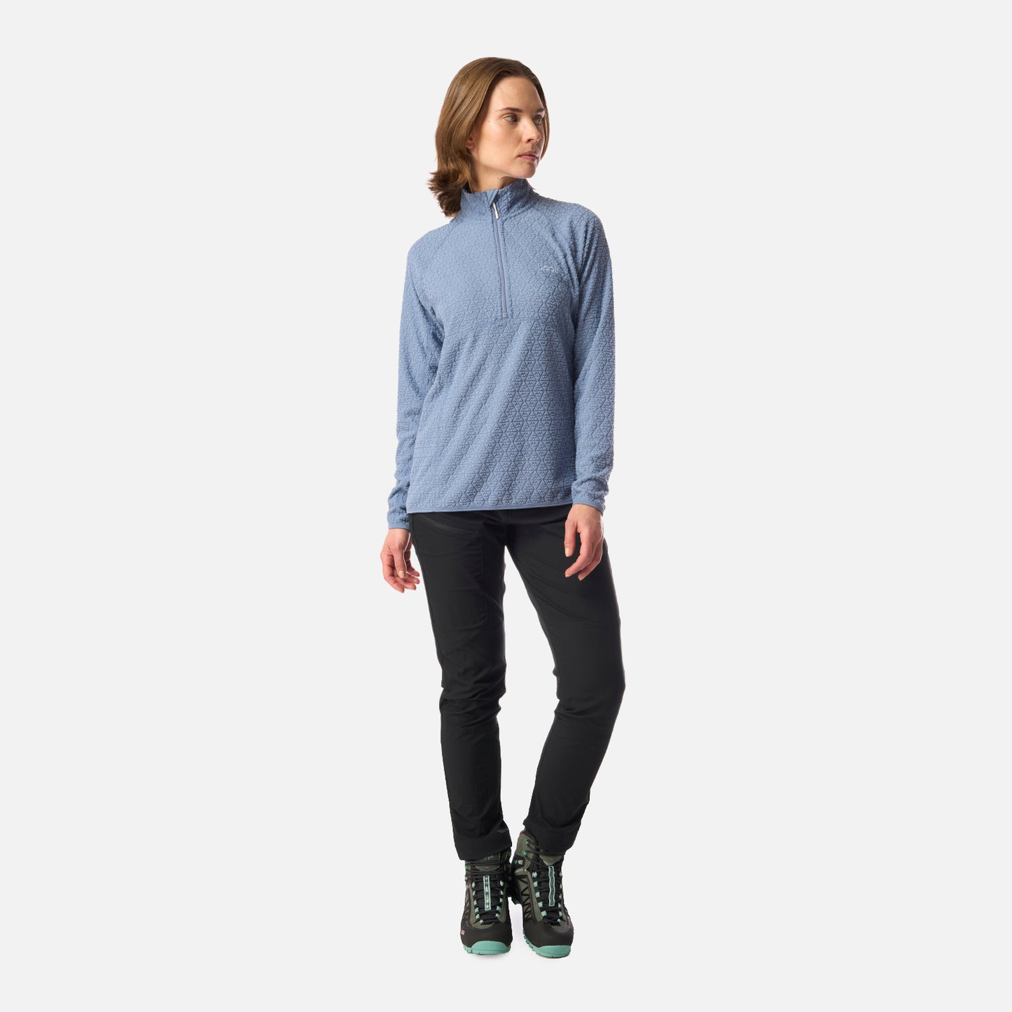 Polerón Mujer Jacaranda Nano-F 1/4 Zip Azul Piedra Lippi