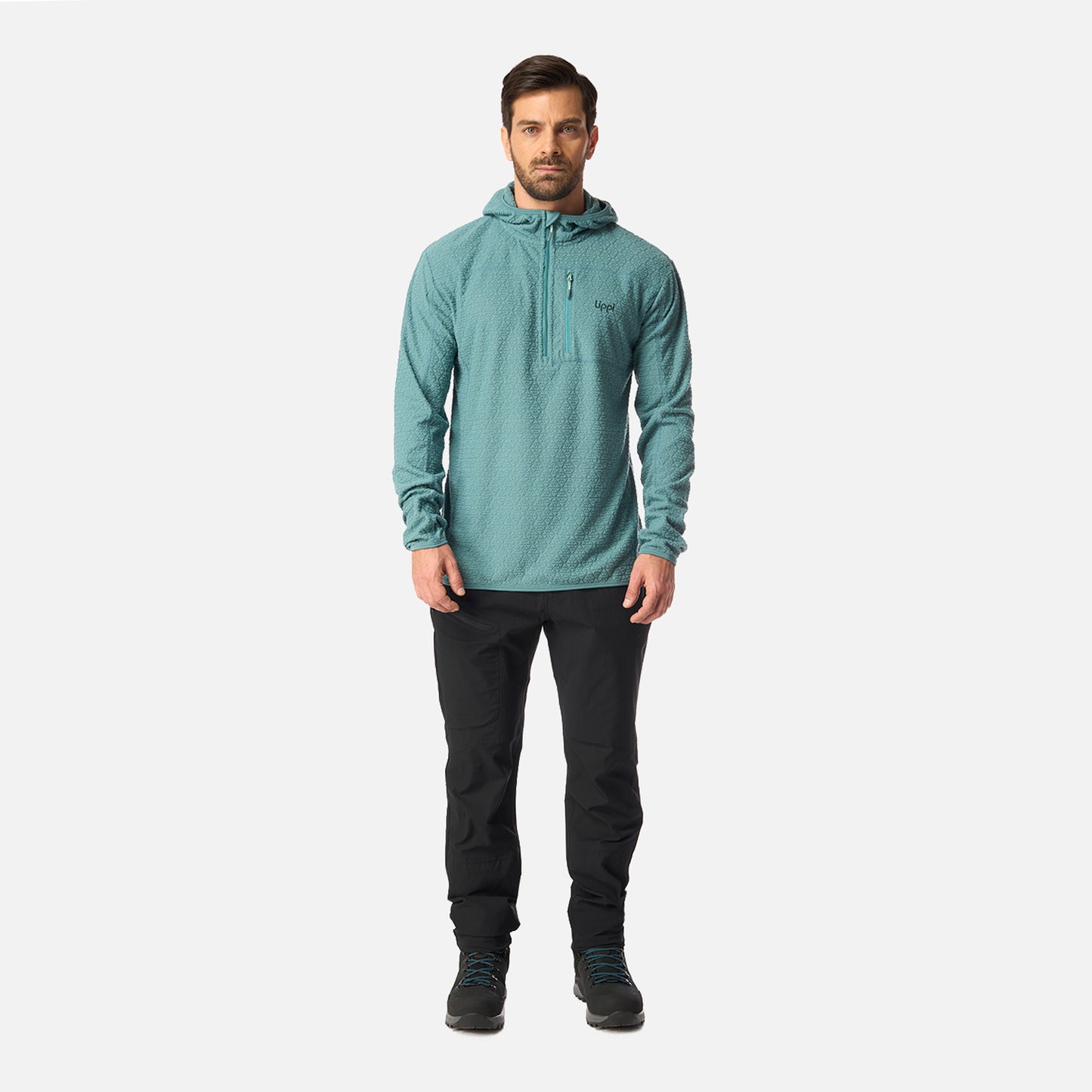 Polerón Hombre Jacaranda Nano-F 1/4 Zip Hoody Petroleo Claro Lippi