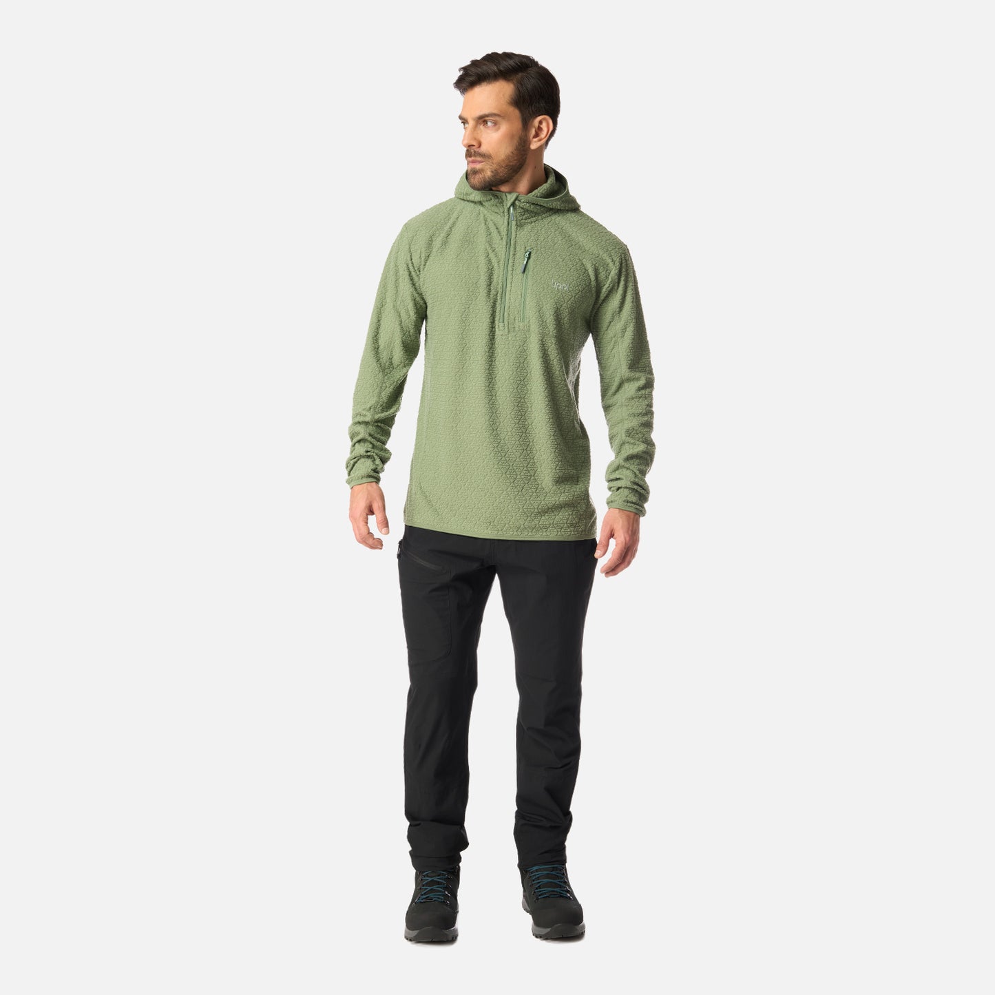 Polerón Hombre Jacaranda Nano-F 1/4 Zip Hoody Jade Oscuro Lippi