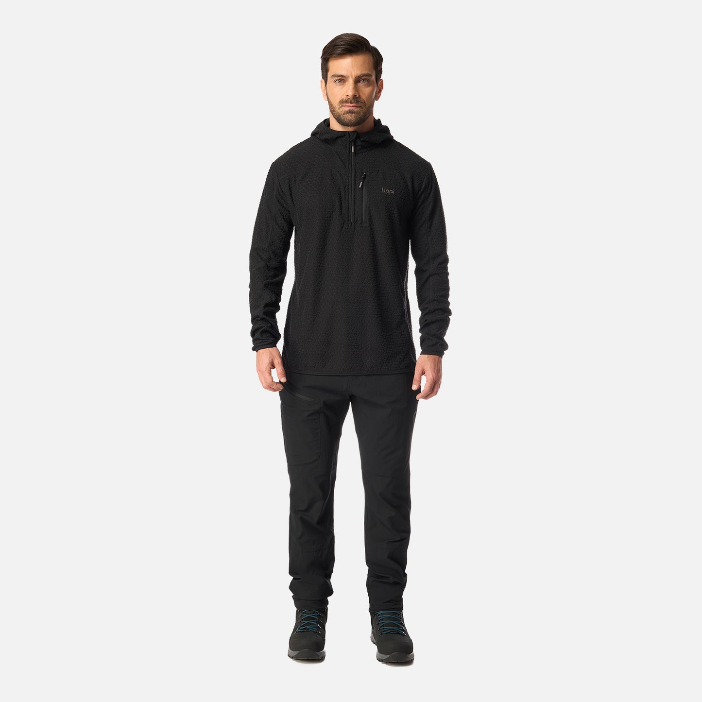 Polerón Hombre Jacaranda Nano-F 1/4 Zip Hoody Negro Lippi