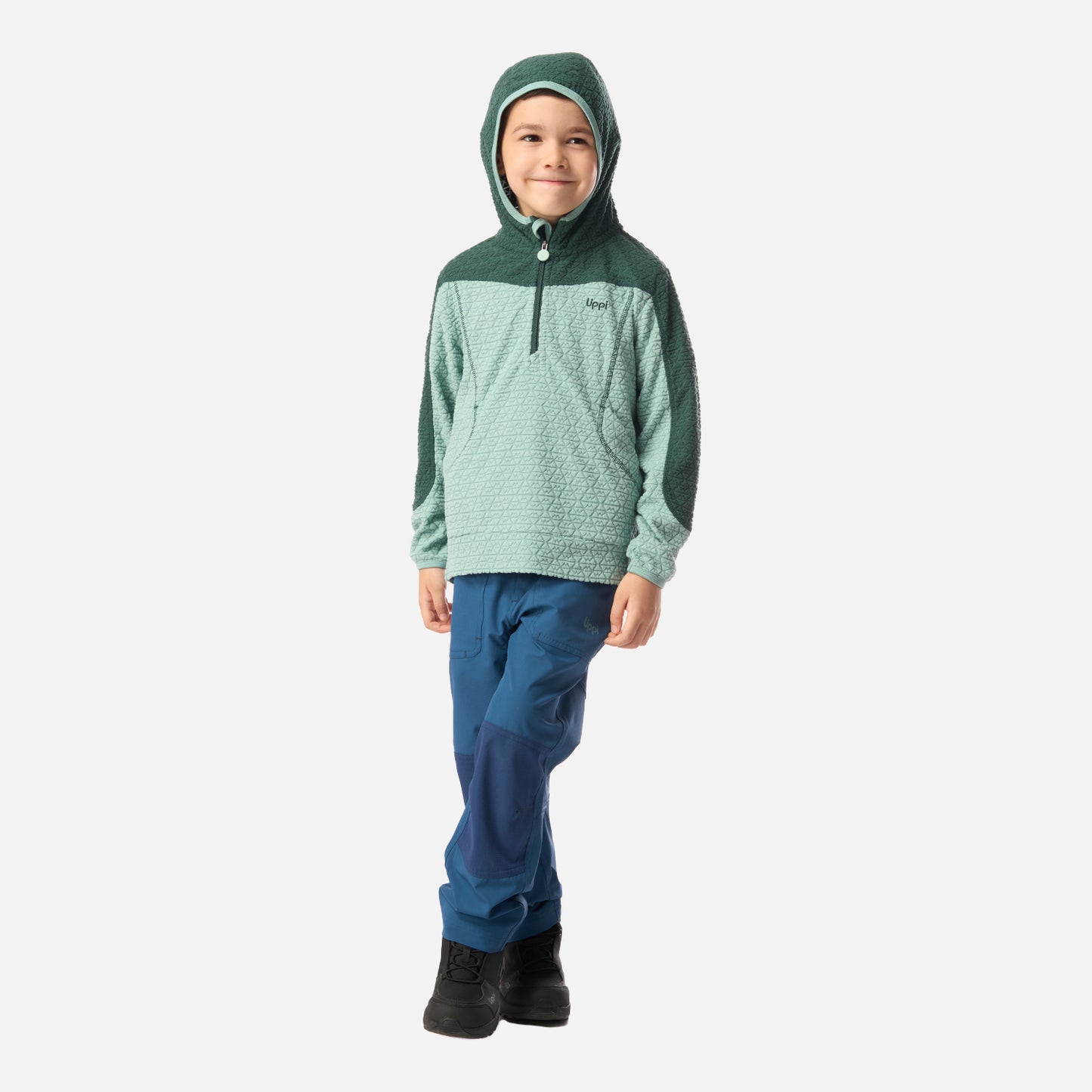 Polerón Niño Saltamontes Nano-F 1/4 Zip Hoody Turquesa Claro Lippi
