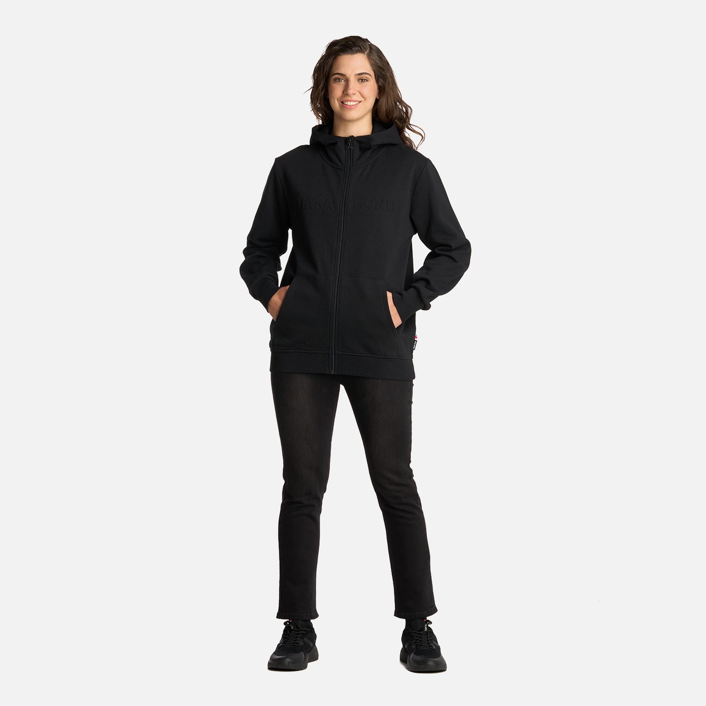 Polerón Mujer Motomami Full Zip Negro Haka Honu
