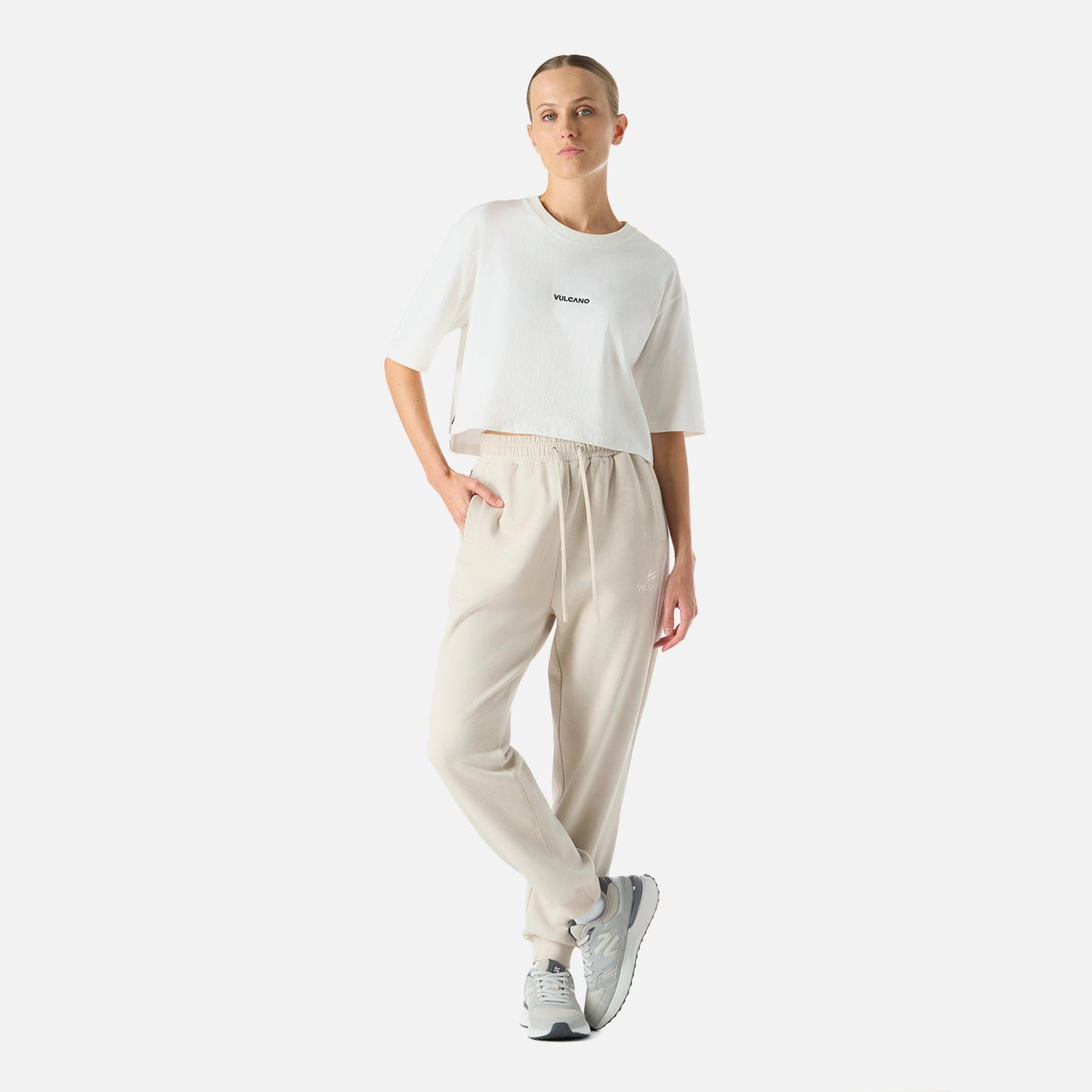 Pantalón Mujer Cool Down Jogger Pants Crema Vulcano
